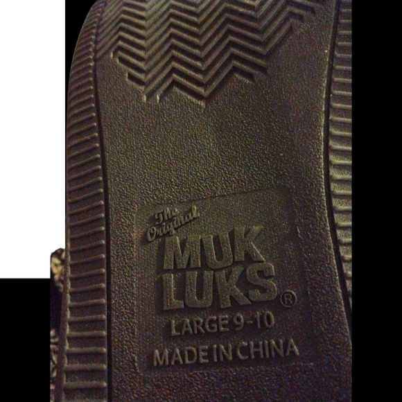 Women's Muk Luks Cheyenne Slipper Shoe Gray & Black Indoor/Outdoor Sz.9-10 - Picture 5 of 10